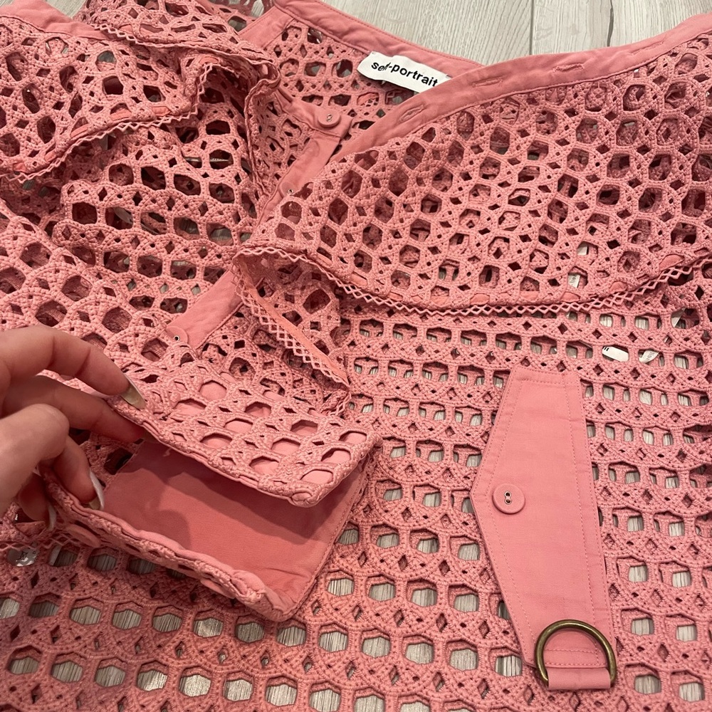 Self-Portrait Ruffled Heavy Lace Top - Picture 11 of 14